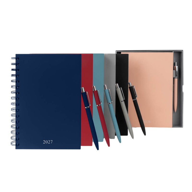 agenda Lette 2027 con bolígrafo personalizada para regalos corporativos