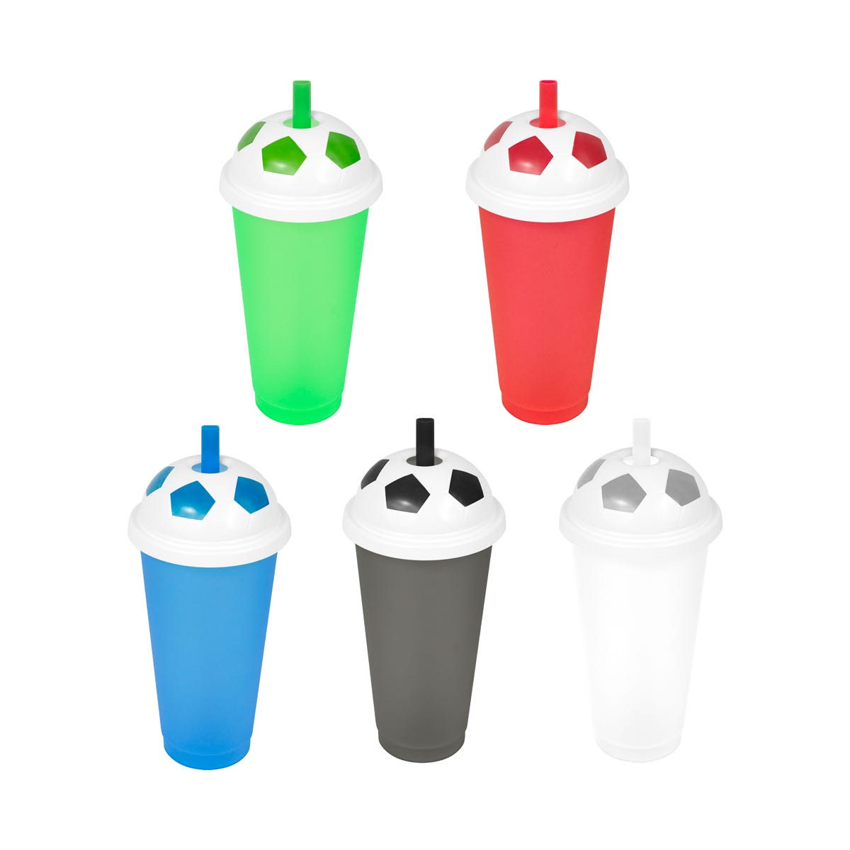 Vaso Jas Soccer 800 ml con popote personalizado con logo ideal para Mundial Futbol